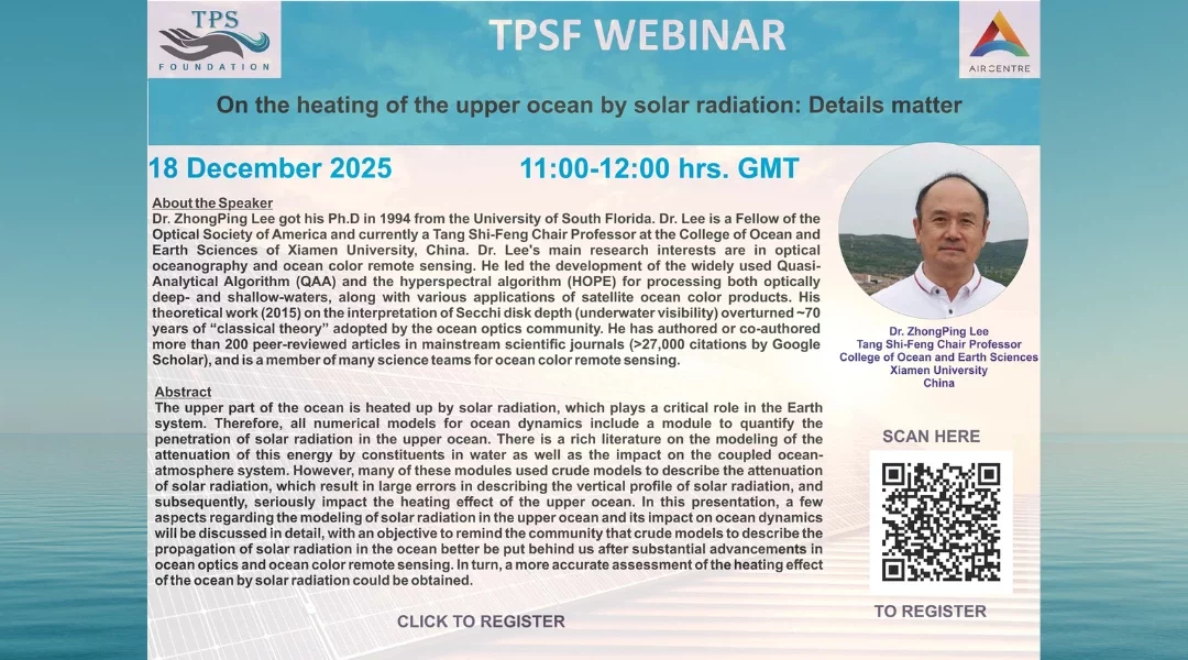 TPSF Webinar | On the heating of the upper ocean by solar radiation: Details matter